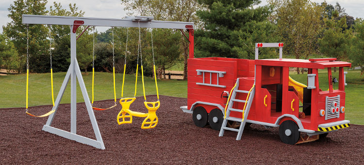 fire truck swing set